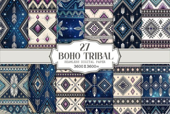 Boho Tribal Seamless Pattern: A Versatile Design for Creative Projects
