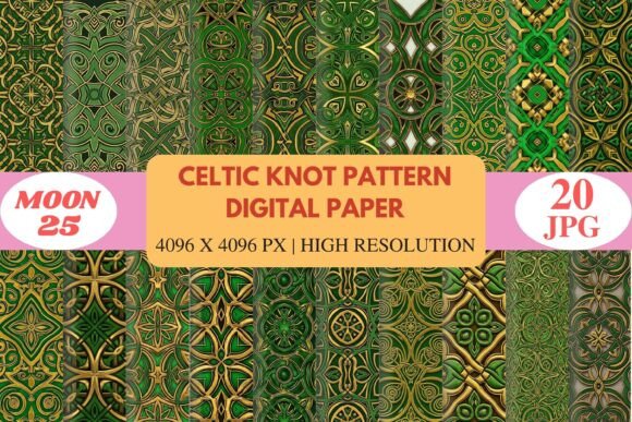 Celtic Knot Pattern Digital Paper
