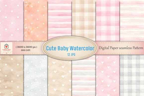 Cute Baby Watercolor Seamless Digital Paper: A Versatile Design Resource for Parents and Creators