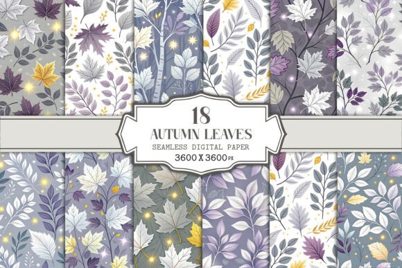 Discover the Beauty of Autumn Leaves Seamless Pattern Bundle