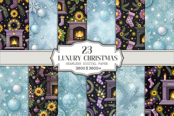 Enhance Your Holiday Creations with Luxury Christmas Fireplace Seamless