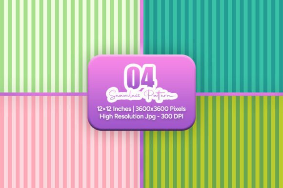Fresh Green Pink Stripe Pattern Pack: A Vibrant Addition to Your Creative Projects