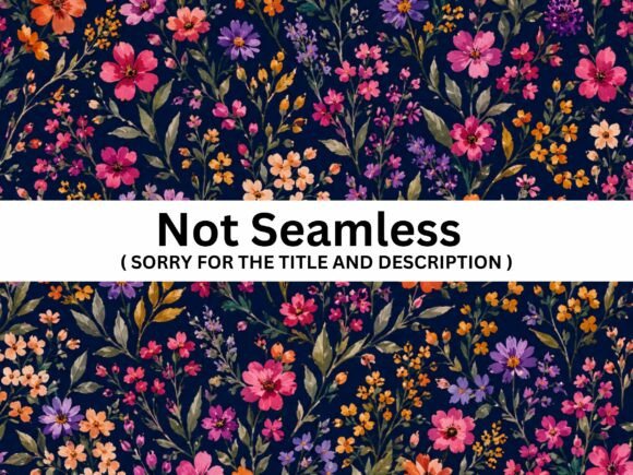 Midnight Floral Garden Seamless Pattern: A Versatile Design for Creative Projects