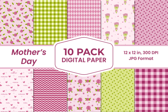 Mother’s Day Digital Paper Bundle Pack