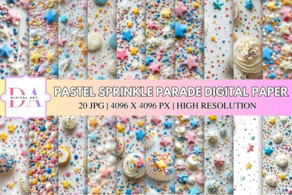 Pastel Sprinkle Parade Digital Paper