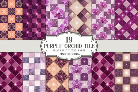 Purple Orchid Tile Seamless Pattern: A Versatile Design for Creative Projects