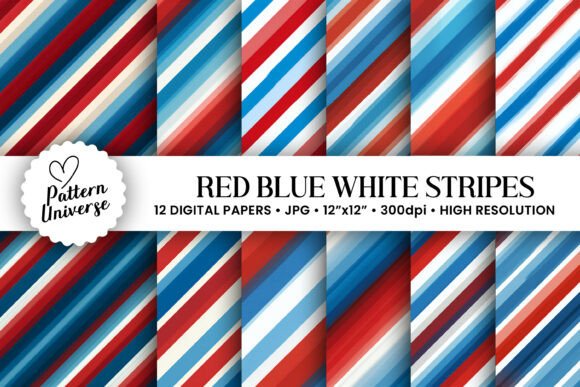 Red Blue White American Stripes Pattern: A Timeless Design for Creative Projects