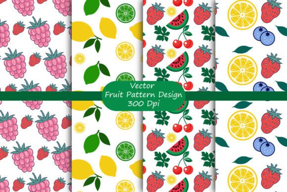 Summer Fruit Seamless Pattern Bundle - 5