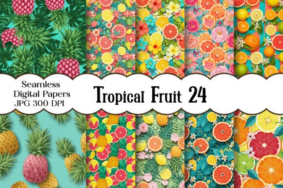 Tropical Fruit Digital Paper Pack: A Vibrant Canvas for Creative Expression